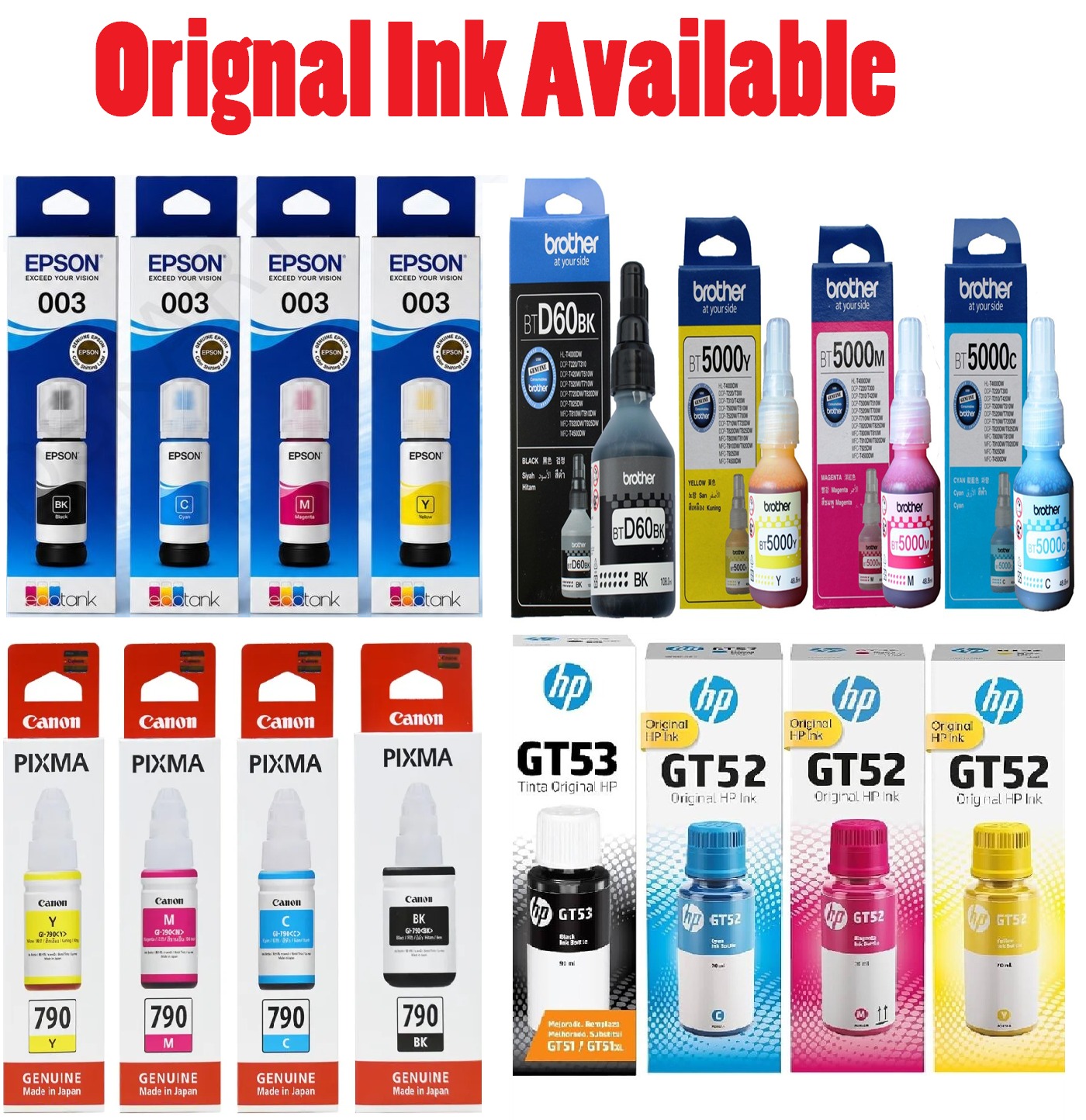 Original Ink & Toner Cartridges